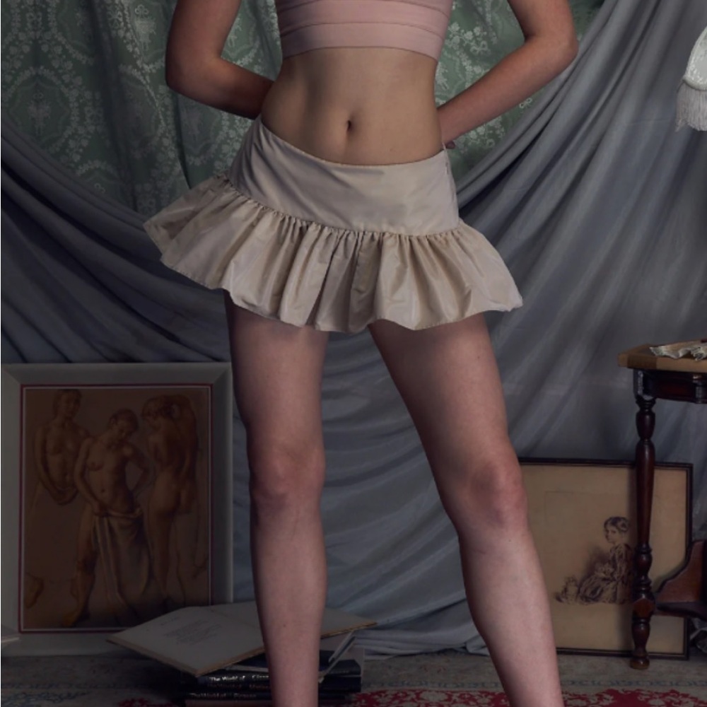 Mirror Palais Cream Mini Skirt